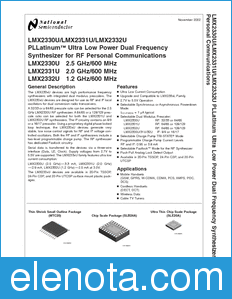 National Semiconductor LMX2330U datasheet