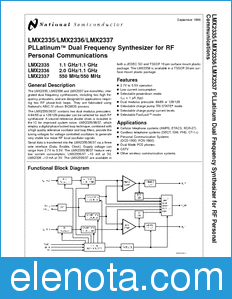 National Semiconductor LMX2335 datasheet