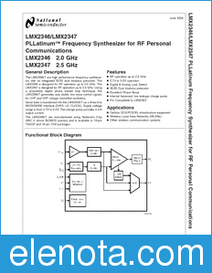 National Semiconductor LMX2346 datasheet