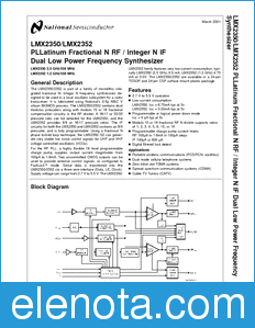 National Semiconductor LMX2350 datasheet