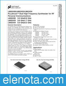 National Semiconductor LMX2430 datasheet