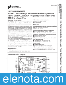 National Semiconductor LMX2485 datasheet