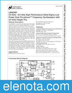 National Semiconductor LMX2487 datasheet