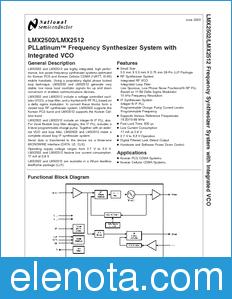 National Semiconductor LMX2502 datasheet