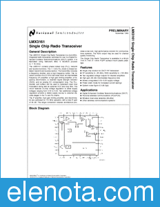 National Semiconductor LMX3161 datasheet