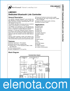 National Semiconductor LMX5001 datasheet