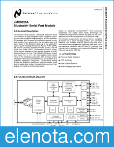 National Semiconductor LMX9820A datasheet