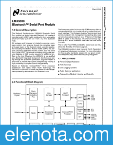 National Semiconductor LMX9830 datasheet