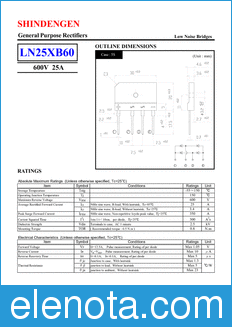 Shindengen LN25XB60 datasheet