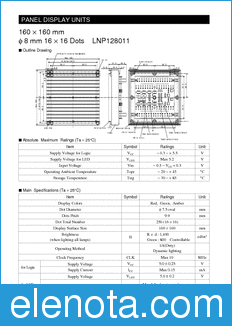 Panasonic LNP128011 datasheet