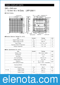 Panasonic LNP129011 datasheet