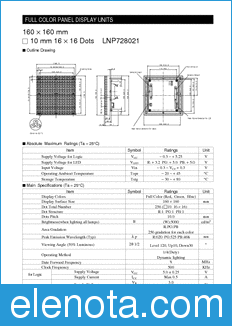 Panasonic LNP728021 datasheet