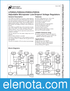 National Semiconductor LP2952A datasheet