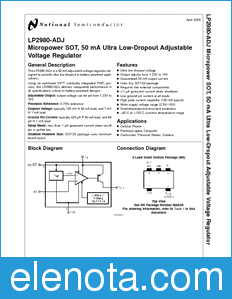 National Semiconductor LP2980-ADJ datasheet