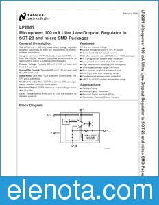 National Semiconductor LP2981 datasheet