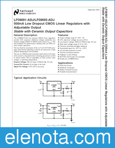 National Semiconductor LP38691-ADJ datasheet