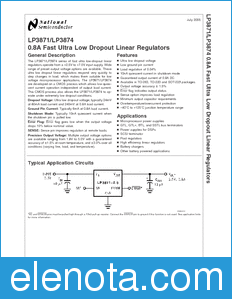 National Semiconductor LP3871 datasheet