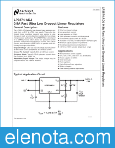 National Semiconductor LP3874-ADJ datasheet