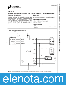 National Semiconductor LP3939 datasheet