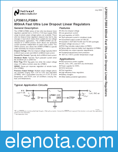 National Semiconductor LP3961 datasheet