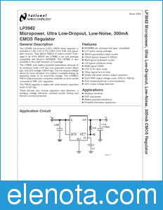 National Semiconductor LP3982 datasheet