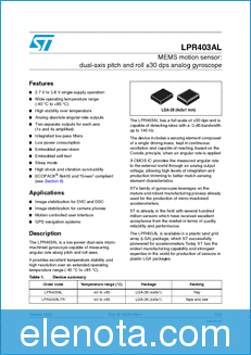 STMicroelectronics LPR403AL datasheet
