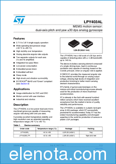 STMicroelectronics LPY403AL datasheet