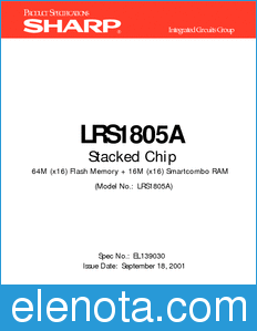 Sharp LRS1805A datasheet