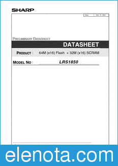 Sharp LRS1850 datasheet