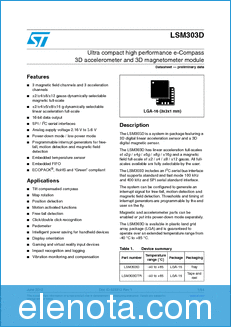 STMicroelectronics LSM303D datasheet