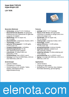 Infineon LSY T676 datasheet