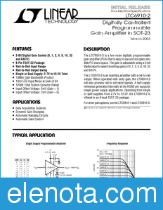 Linear Technology LTC6910-2 datasheet