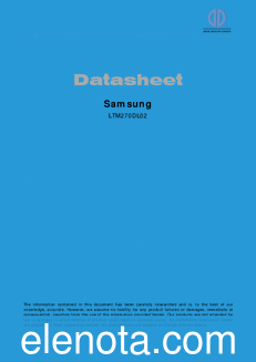 Samsung Electronics LTM270DL02 datasheet