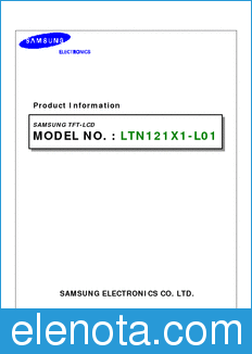 Samsung LTN121X1 datasheet