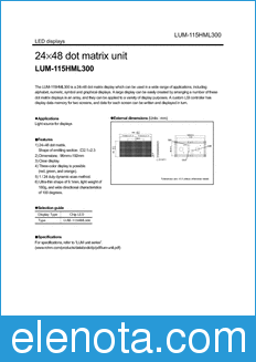 Rohm LUM-115HML300 datasheet