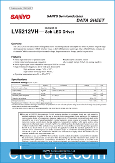 Sanyo LV5212VH datasheet