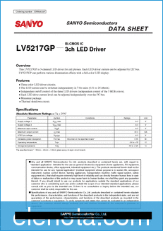 Sanyo LV5217GP datasheet