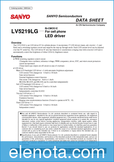 Sanyo LV5219LG datasheet