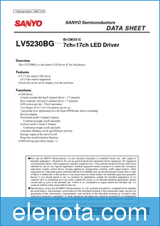 Sanyo LV5230BG datasheet