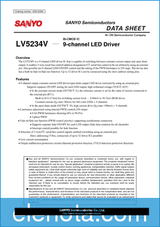 Sanyo LV5234V datasheet