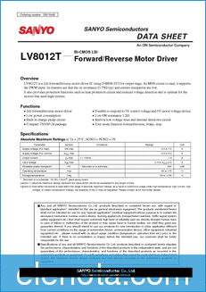 Sanyo LV8012T datasheet
