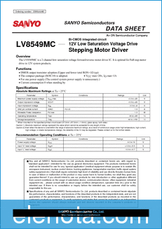 Sanyo LV8549MC datasheet