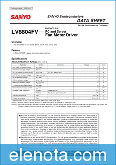 Sanyo LV8804FV datasheet