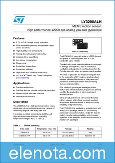 STMicroelectronics LY3200ALH datasheet