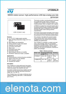 STMicroelectronics LY330ALH datasheet