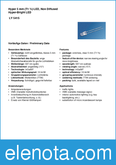 Infineon LY5415-AWCW-1 datasheet