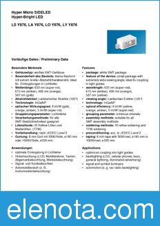 Infineon LYY876-Q1R2-1 datasheet