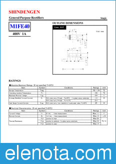 Shindengen M1FE40 datasheet
