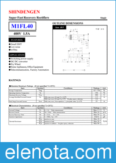 Shindengen M1FL40 datasheet