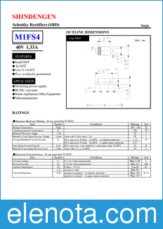 Shindengen M1FS4 datasheet